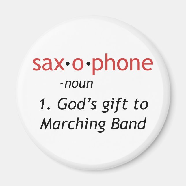 Definition av saxofon magnet (Framsidan)
