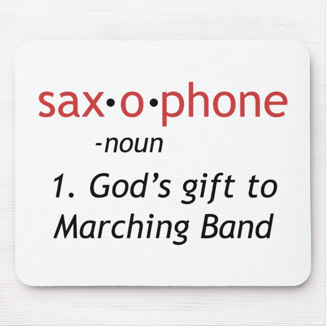 Definition av saxofon musmatta (Framsidan)