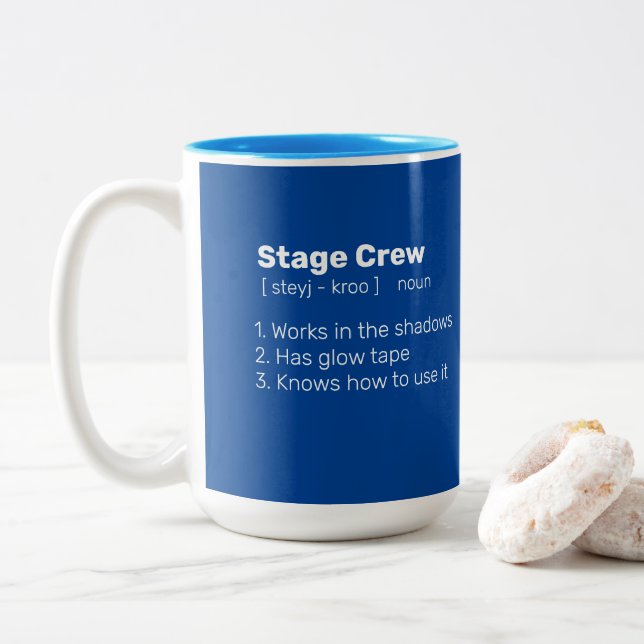 Definition av scenbesättning Två-Tonad mugg (Med munk)