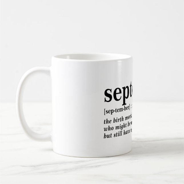Definition av september kaffemugg (Vänster)