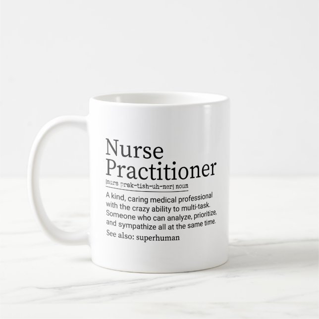 Definition av sjuksköterska kaffemugg (Vänster)