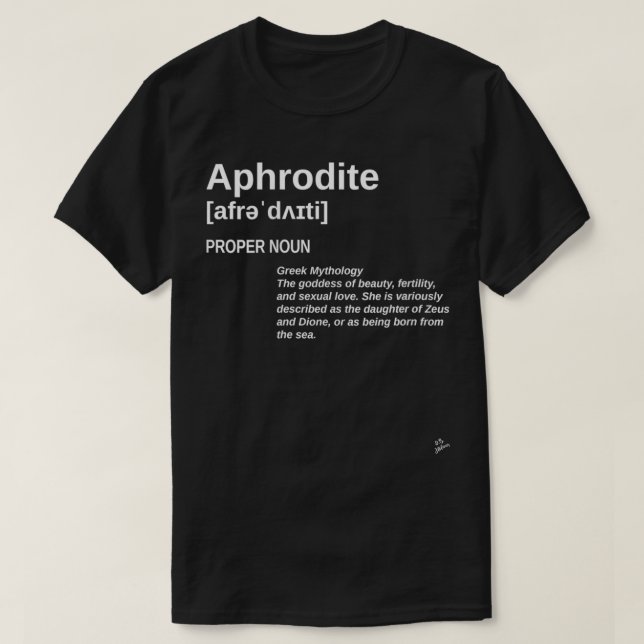 Definition av skönhetens gudinna t shirt (Design framsida)