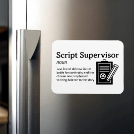 Definition av skriptansvarig - Film 3 tum x 4 tum Magnet