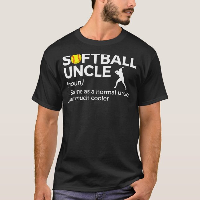 Definition av Softball farbror T Shirt (Framsida)