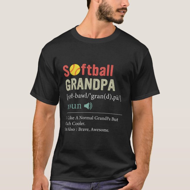 Definition av Softball Player Sport Softball Grand T Shirt (Framsida)