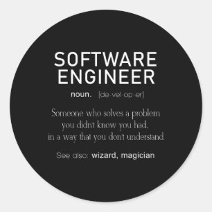 Definition av software Ingenjör Runt Klistermärke