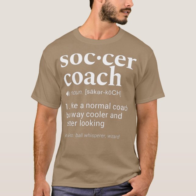 Definition av sotarcoachsfunktion för lexikondefin t shirt (Framsida)