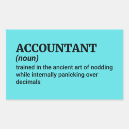 Definition av superskoj Accountant Rektangulärt Klistermärke