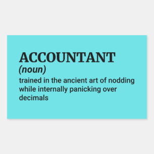 Definition av superskoj Accountant Rektangulärt Klistermärke