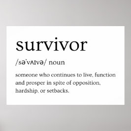Definition av Survivor Dictionary Poster