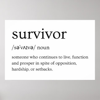 Definition av Survivor Dictionary Poster