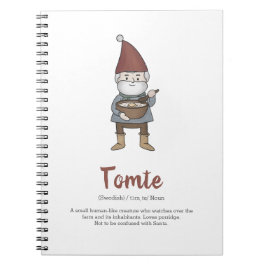 Definition av svenska Tomte Gnome Anteckningsbok