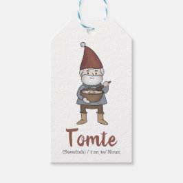 Definition av svenska Tomte Gnome Presentetikett