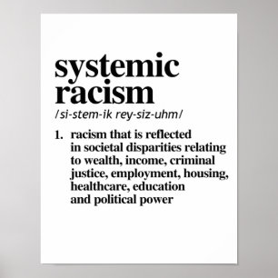 Definition av systematisk rasism poster