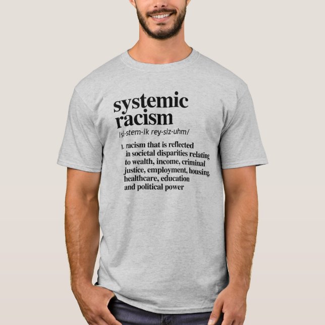 Definition av systematisk rasism t shirt (Framsida)