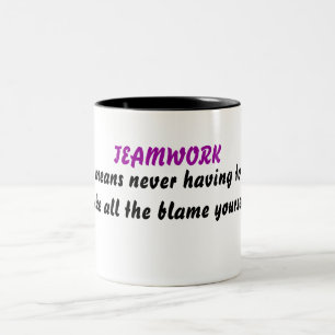 Definition av Teamwork Två-Tonad Mugg