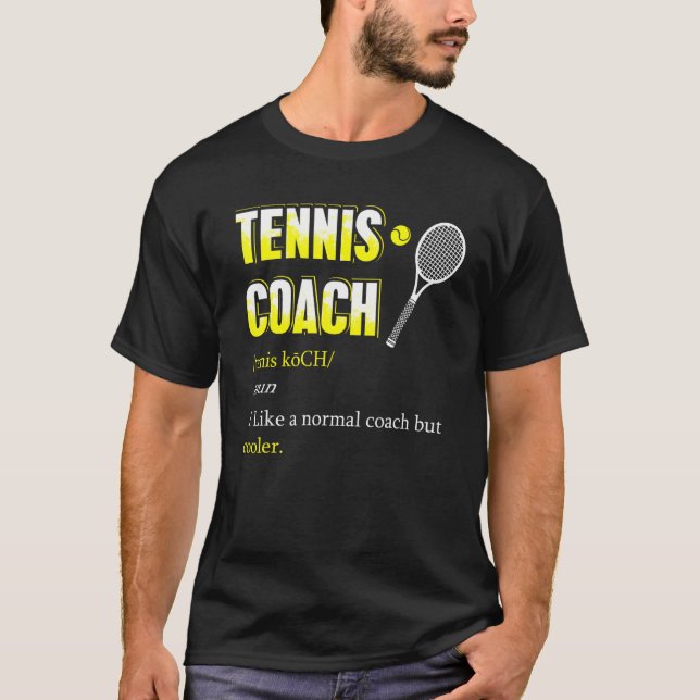Definition av Tennis Coach Tennis T Shirt (Framsida)