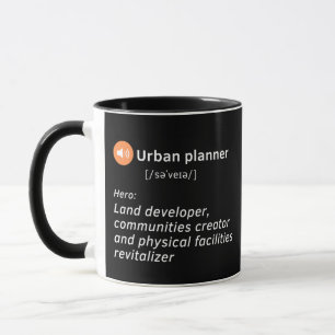 Definition av urbana planerare söt presentations mugg