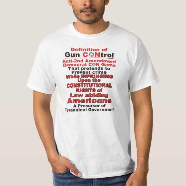 Definition av vapenkontrollmanar skjortan för T Shirt (Framsida)