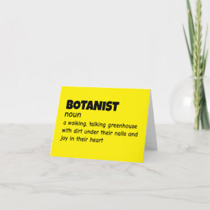 Definition av växtbiolog Humor Tack Kort