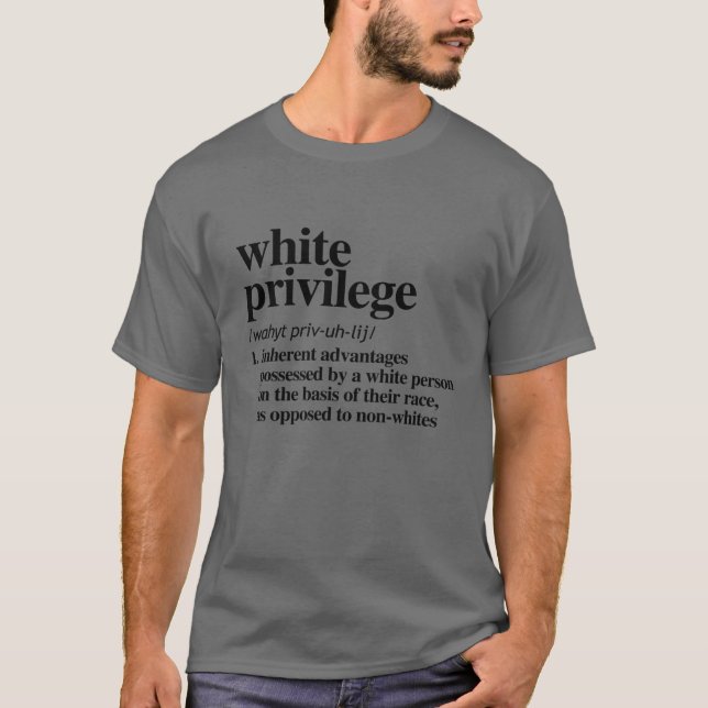 Definition av vit privilegium t shirt (Framsida)