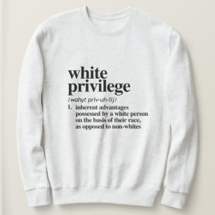 Definition av vit privilegium t shirt