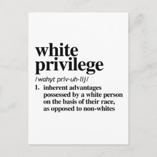Definition av vit privilegium vykort