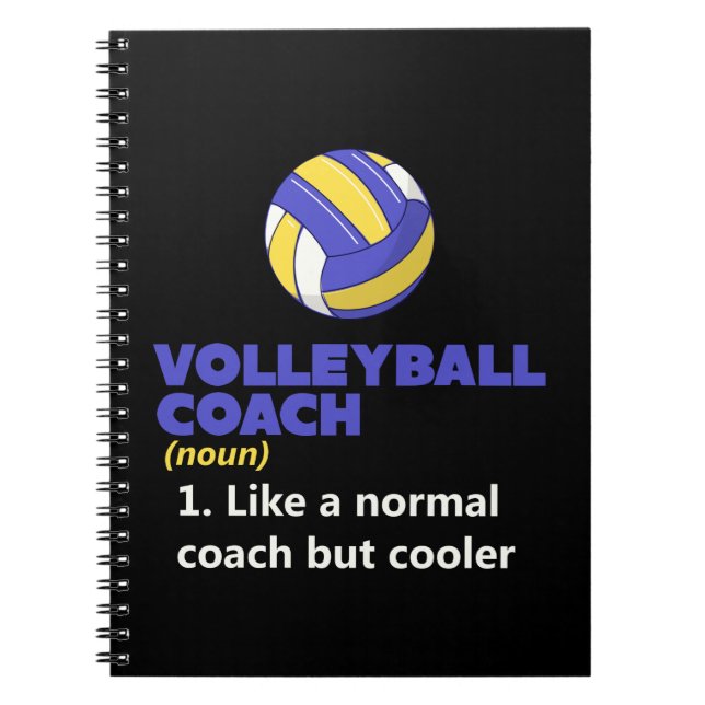 Definition av Volleyball Coach Anteckningsbok (Framsidan)