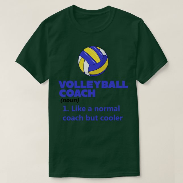 Definition av Volleyball Coach T Shirt (Design framsida)