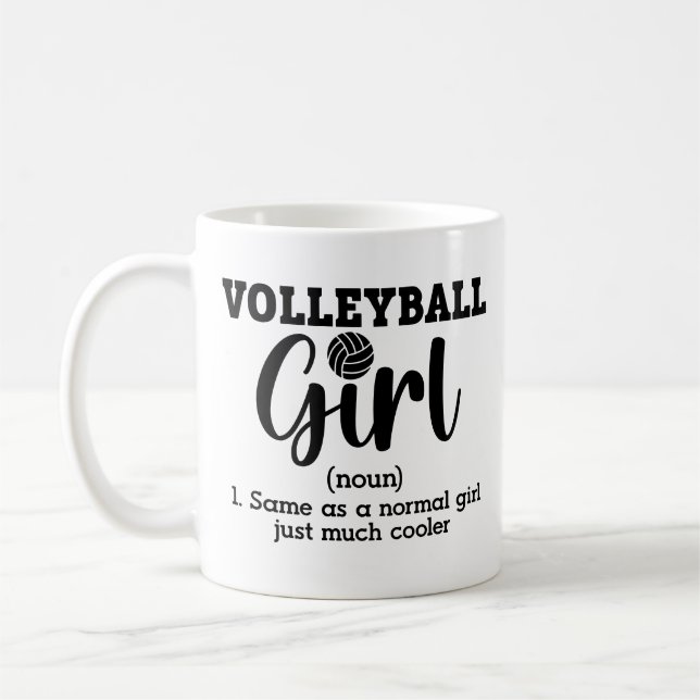Definition av Volleyball Girl Kaffemugg (Vänster)