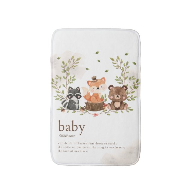 Definition av Woodland Animals Nursery Baby Badrumsmatta (Framsidan (Vertikal))