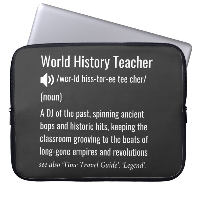 Definition av World History Teacher Laptop Fodral (Framsidan)