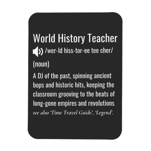 Definition av World History Teacher Magnet (Vertikal)