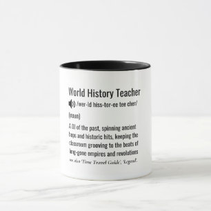 Definition av World History Teacher Mugg
