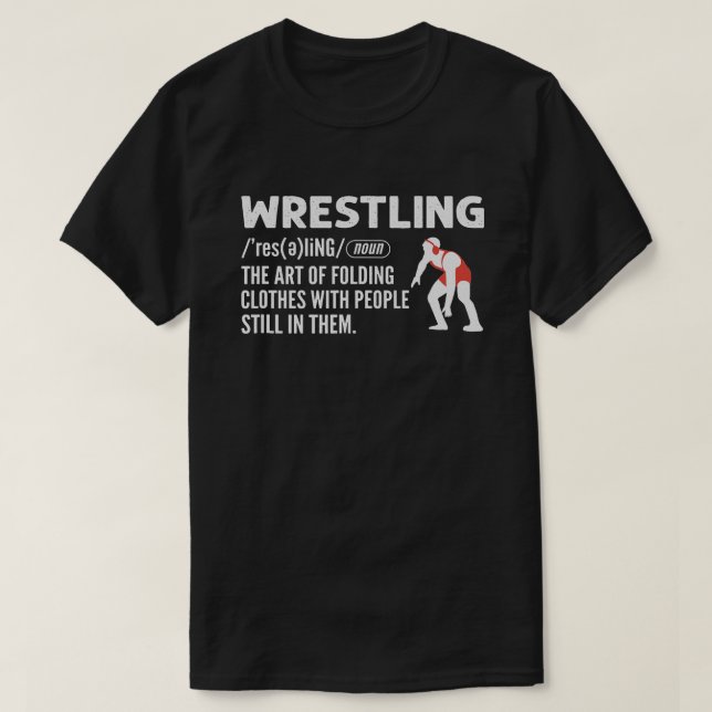 Definition av Wrestling Funny Wrestler Coach T Shirt (Design framsida)