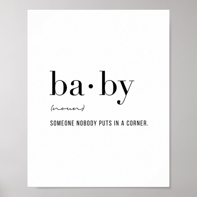 Definition Baby Poster (Framsidan)