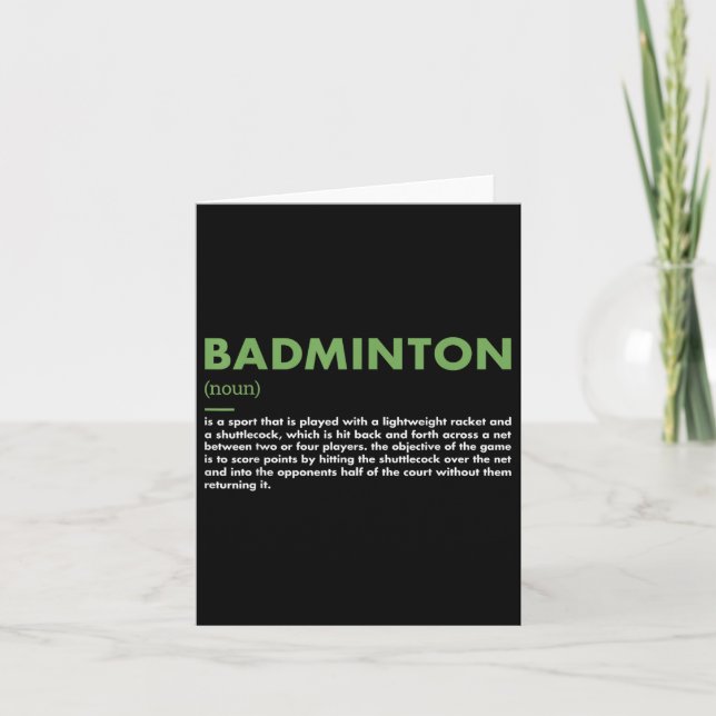 Definition Badminton Kort (Framsida)