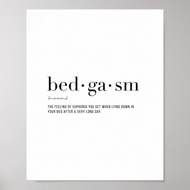 Definition Bedgasm Poster (Framsidan)