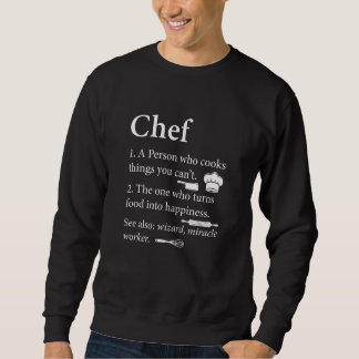 Definition Chef Cook Kitchen Utensils Cooking Lång Ärmad Tröja