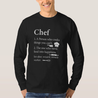 Definition Chef Cook Kitchen Utensils Cooking T Shirt