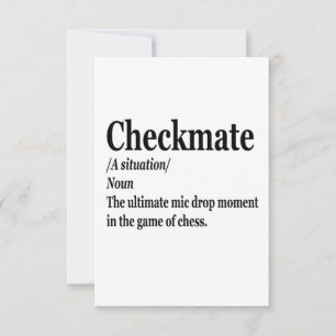 Definition Chess Älskare Tack Kort
