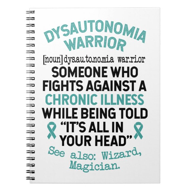 Definition Dysautonomia Warrior Anteckningsbok (Framsidan)