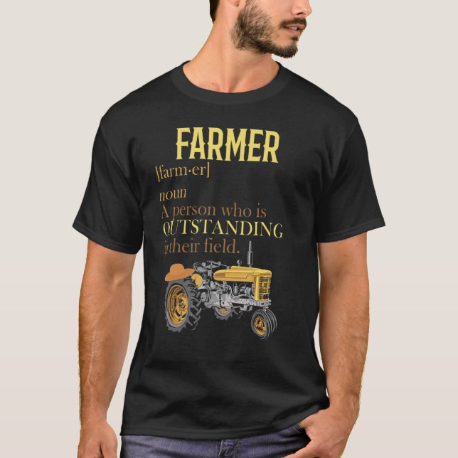 Definition Farm Planter Barn Rancher Farme T Shirt (Framsida)