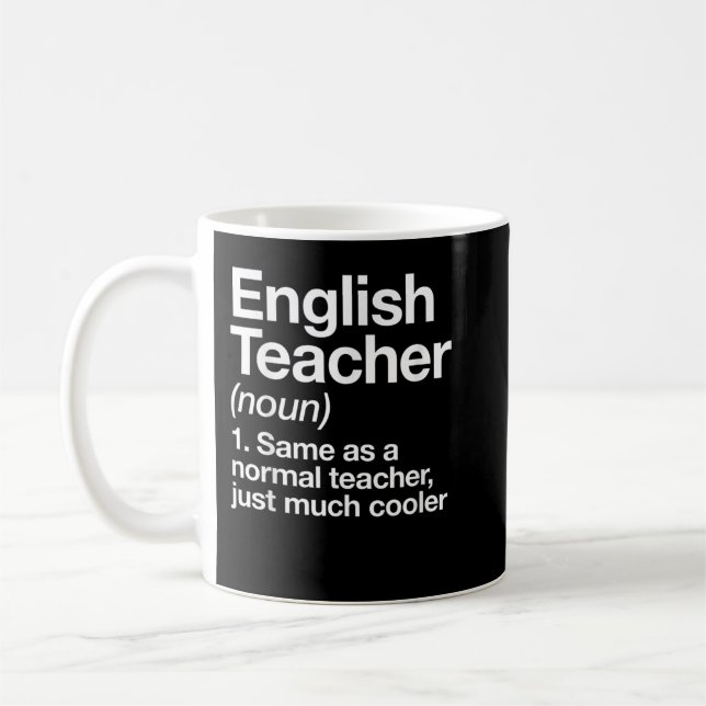 Definition för engelsk lärare Funny Back to school Kaffemugg (Vänster)