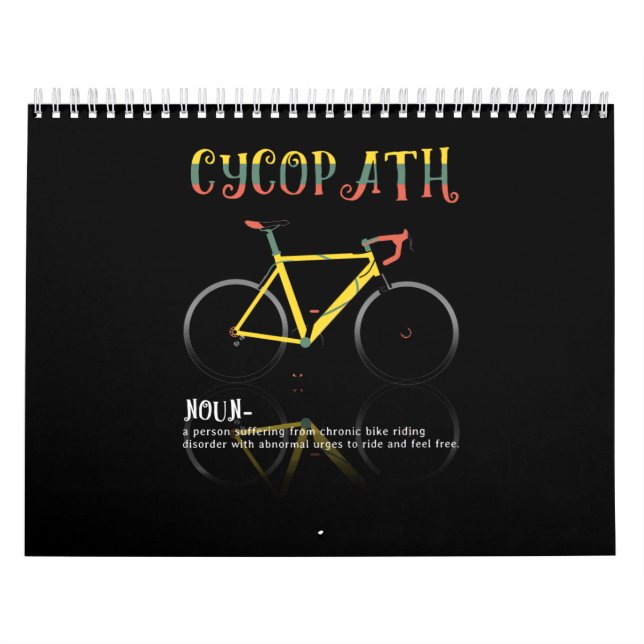 Definition Funny Cycling Addict Gift för Kalender (Omslag)
