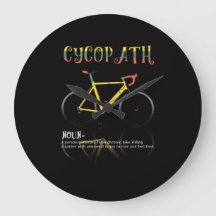 Definition Funny Cycling Addict Gift för Stor Klocka