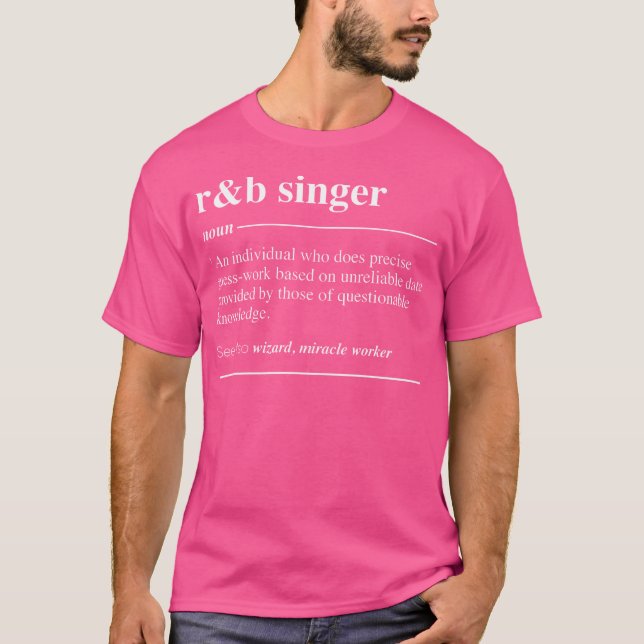 Definition Funny Noun för Womens Rb Singer T Shirt (Framsida)