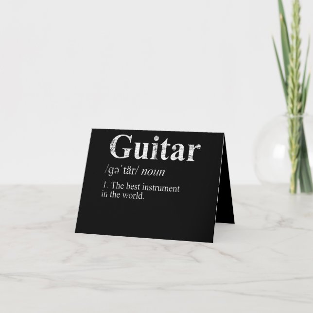 Definition Guitar | Bästa instrumentet i världen Tack Kort (Framsida)