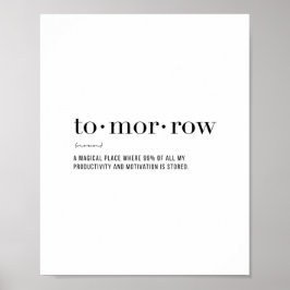 Definition i morgon poster