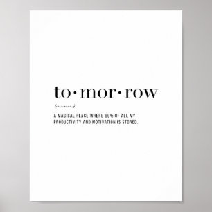 Definition i morgon poster